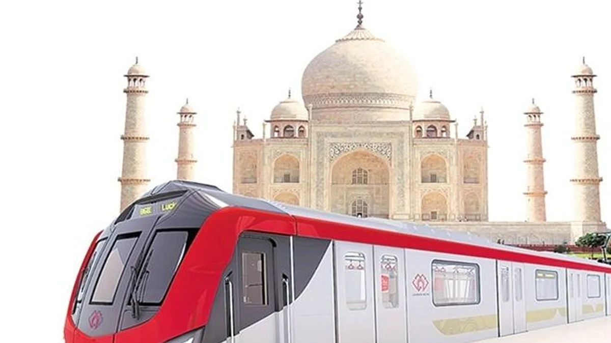 आगरा मेट्रो निर्माण कार्य ने पकड़ी रफ्तार, 10 महीने में पूरा हुआ 100 पिलर्स का निर्माण