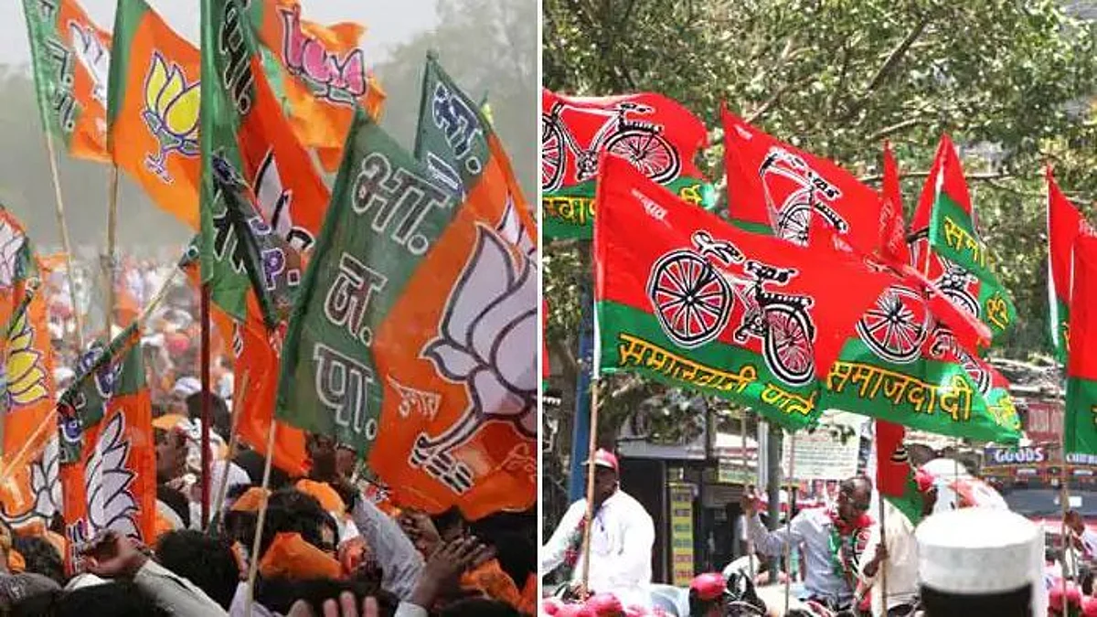 उत्तर प्रदेश: बीजेपी-सपा की एक-दूसरे के चुनाव चिन्ह पर जुबानी जंग