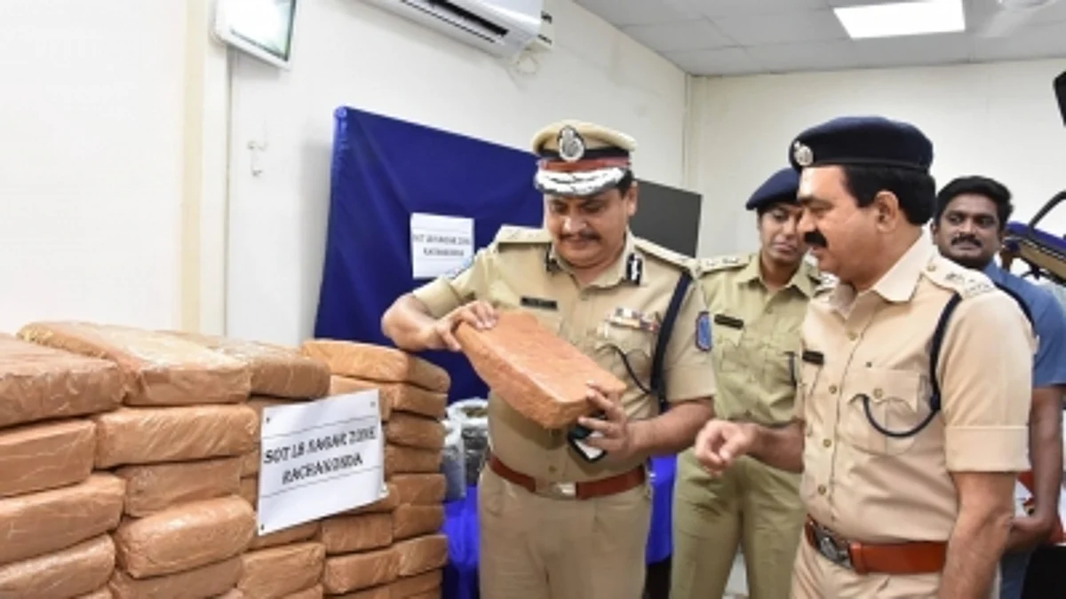 हैदराबाद होते हुए मुंबई ले जाया जा रहा था 1,240 किलो गांजा, राचकोंडा पुलिस ने किया जब्त
