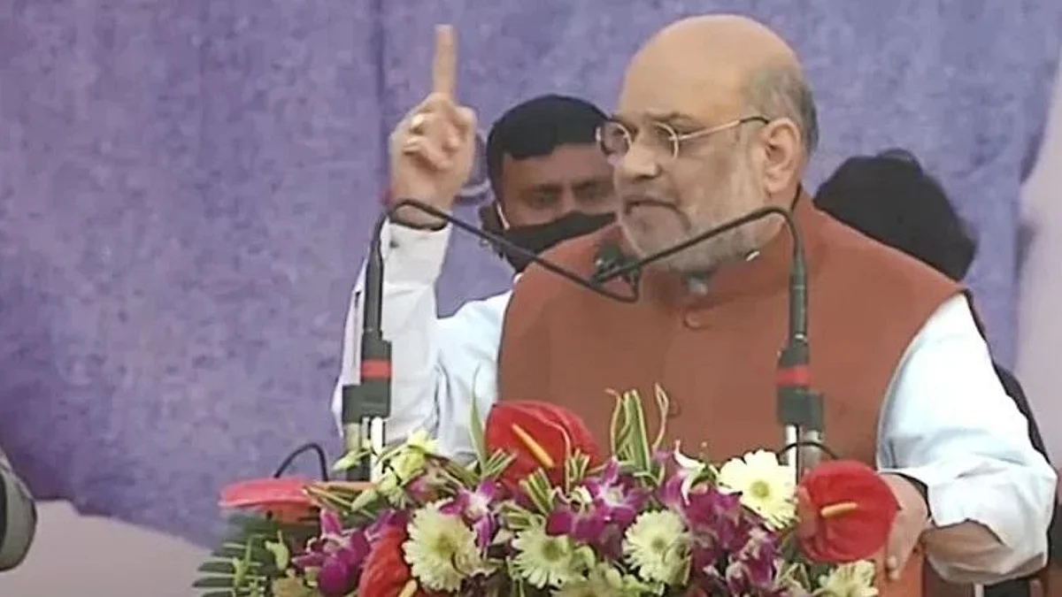 UP Election 2022: कासगंज में अमित शाह ने बुआ और बबुआ पर साधा निशाना, बोले- यूपी में इस बार भाजपा 300 के पार