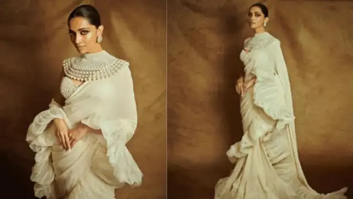 Cannes 2022: कान्स के आखिरी दिन Deepika Padukone ने व्हाइट रफल साड़ी में बिखेरा हुस्न का जलवा, देखें तस्वीरें