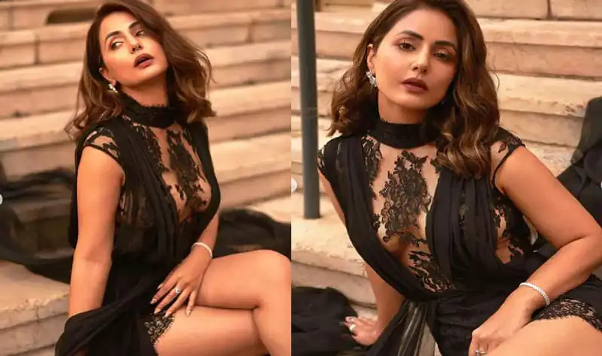Hina Khan at Cannes: ट्रांसपेरेंट ड्रेस पहन हिना खान ने लूटी महफिल, हर फोटो में दिखी अलग अदा