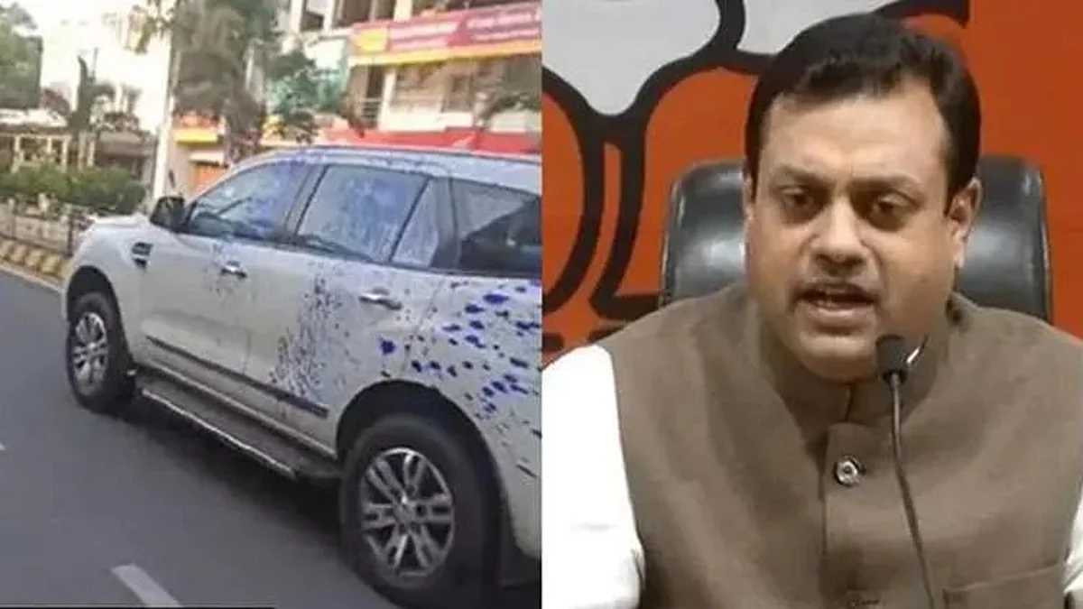 भाजपा नेता संबित पात्रा के काफिले पर हमला, NSUI कार्यकर्ताओं पर है आरोप