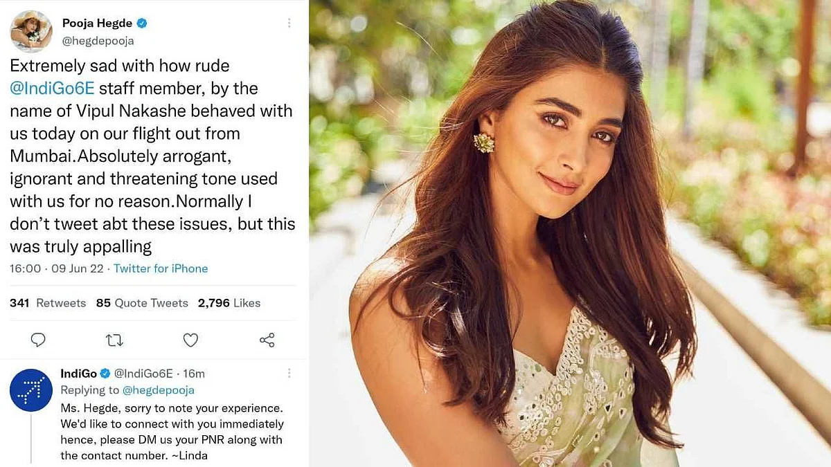 अभिनेत्री पूजा हेगड़े ने Indigo Airlines के कर्मचारी पर लगाया गलत व्यवहार करने का आरोप, जाने क्या है पूरा मामला