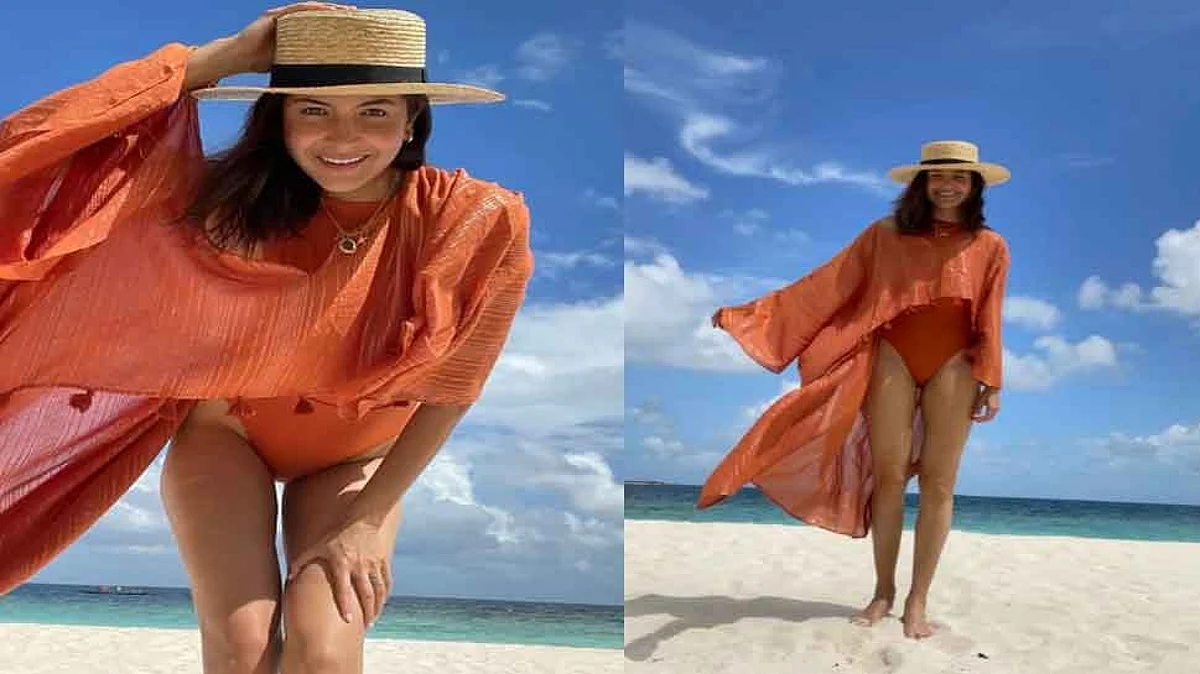 खूबसूरत बीच पर Anushka Sharma ने मोनोकिनी पहन शेयर की बोल्ड तस्वीरें; सोशल मीडिया पर मचाया धमाल