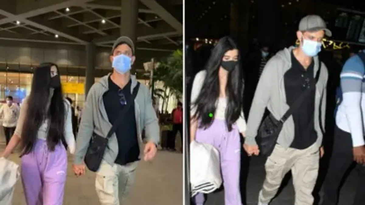 हाथों में हाथ डाले मुंबई एयरपोर्ट पर दिखे Hrithik Roshan-Saba Azad, विदेश से छुट्टियां मनाकर लौटा है कपल