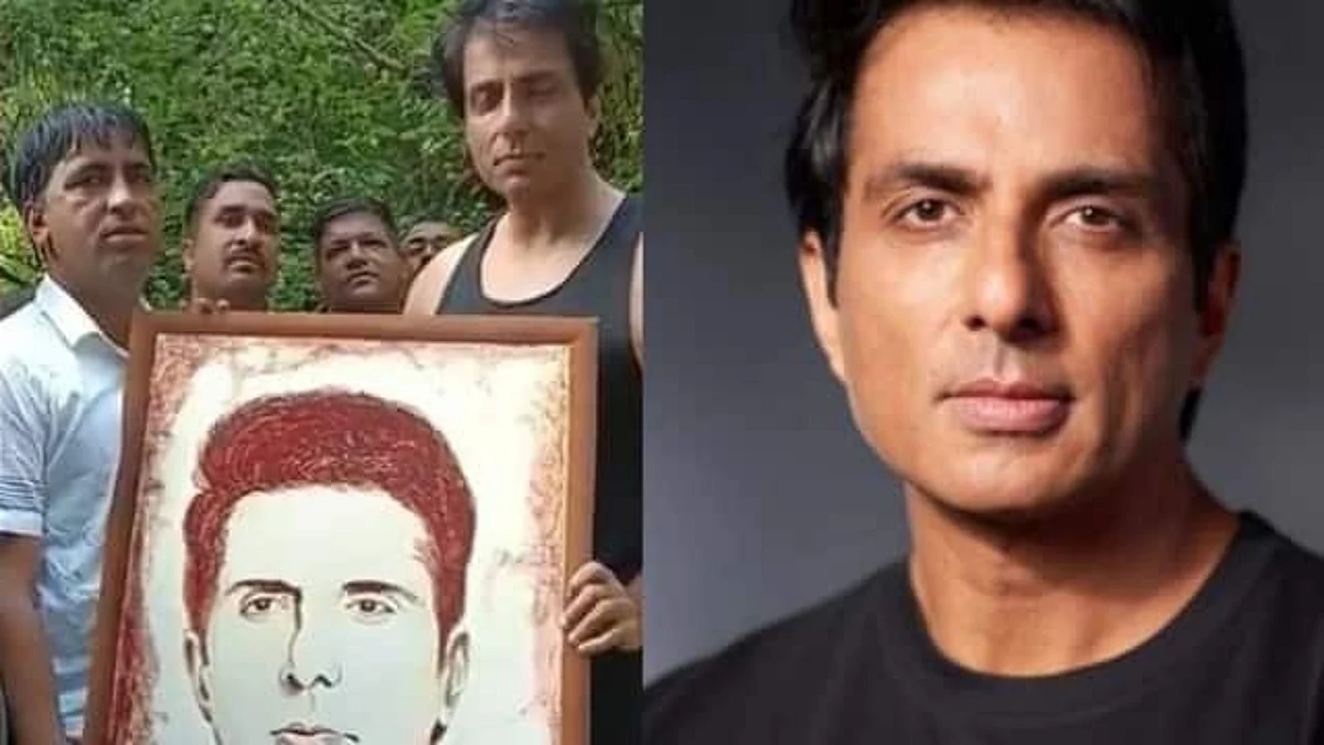 अपने खून से बनाकर फैन ने दी सोनू सूद को उनकी पेंटिंग, एक्टर बोले 'गलत किया आपने'