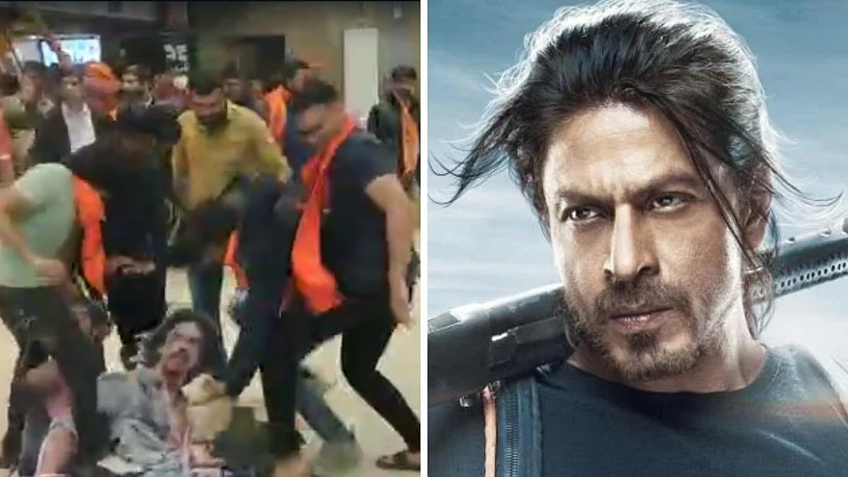 Pathan Controversy: अहमदाबाद में 'पठान' के विरोध में बजरंग दल का हंगामा, कार्यकर्ताओं ने फाड़े शाहरुख खान के पोस्टर